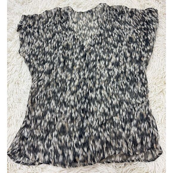 Spotted gray, white, tan and black sleeveless blouse by Converse one star size X - Picture 5 of 6